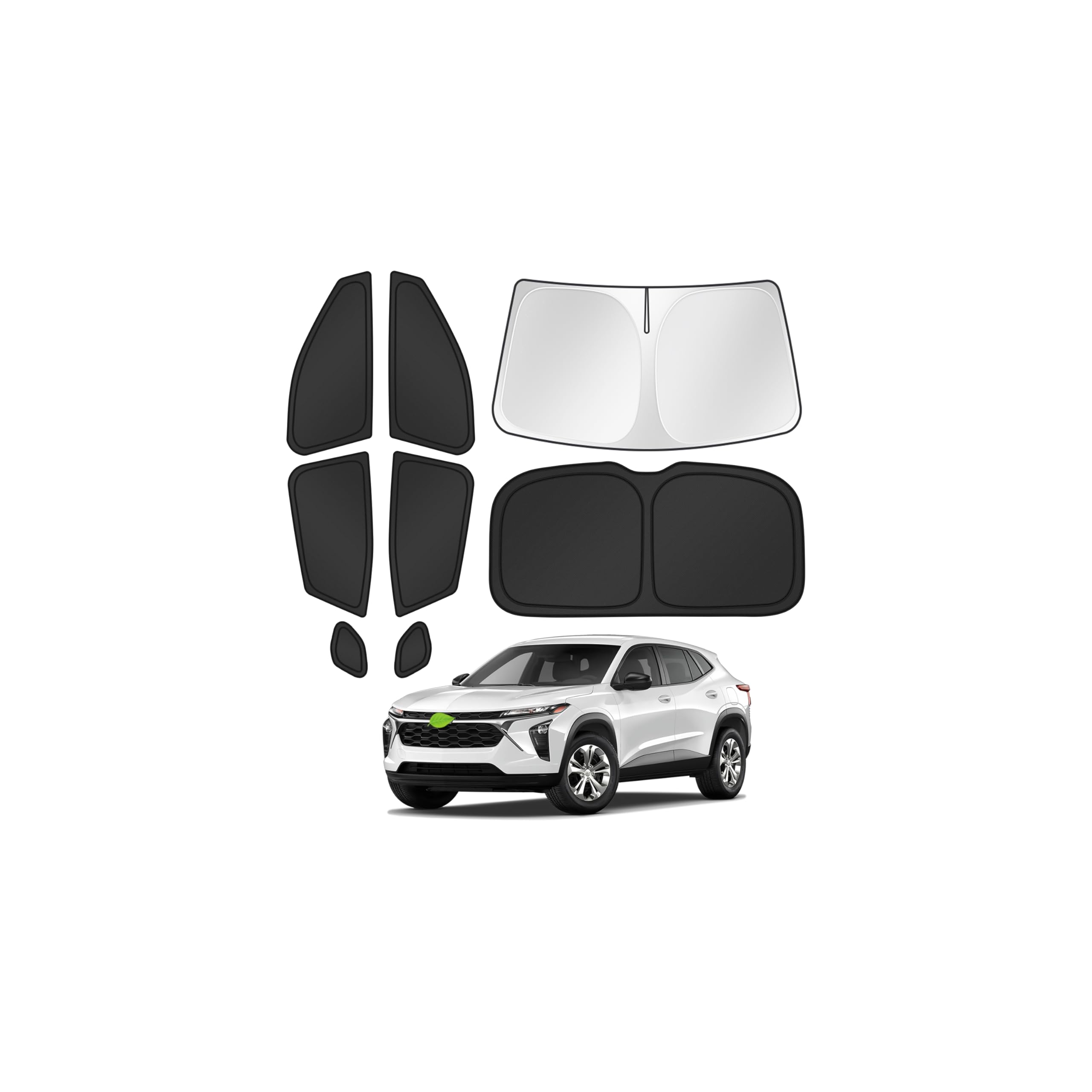 Canvcle Sunshades for 2024 2025 2026 Chevrolet/Chevy Trax Accessories Windshield Sun Shade Side Rear Window Shade Cover Sun Visor Shield Privacy Protection for Camping Keep Vehicle Cool Black 8PCS