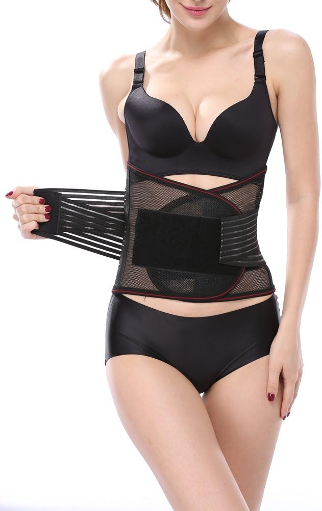 BYMEE Post Pregnancy Recovery Abdominal Trainer Exercise Belt Women's Waist Trimmer for Fat Burning,Body Shaper,Stomach