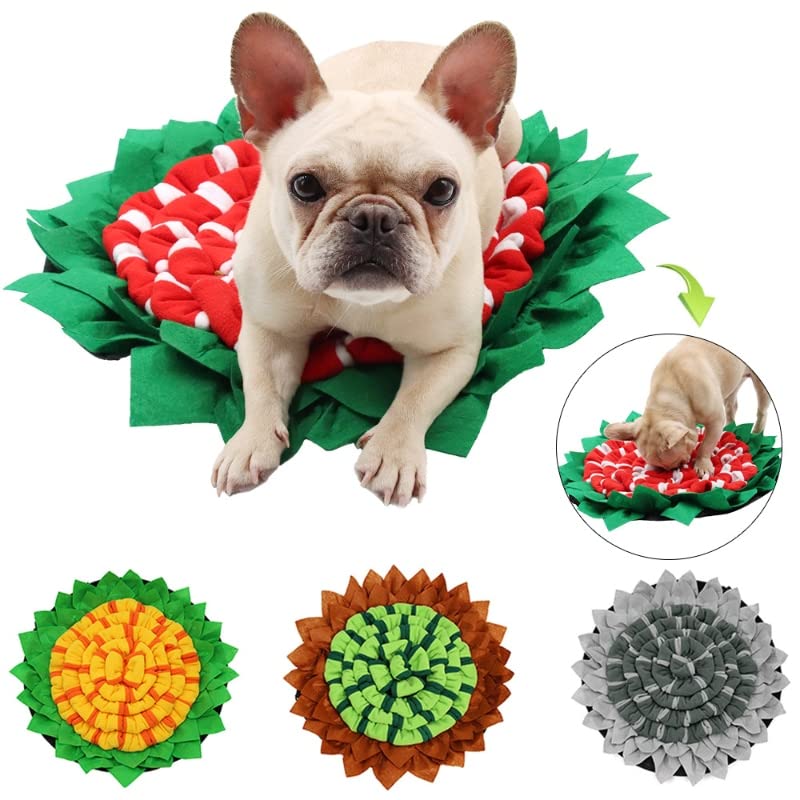 Schnüffelteppich für Hunde Hunde Lebensmittel Matte for Hunde Pet Slow Food Plate Pet Slow Feeder Training Schnüffeln Pad Interactive Dog Treat Puzzle Spiel Spielzeug (Color : Green)