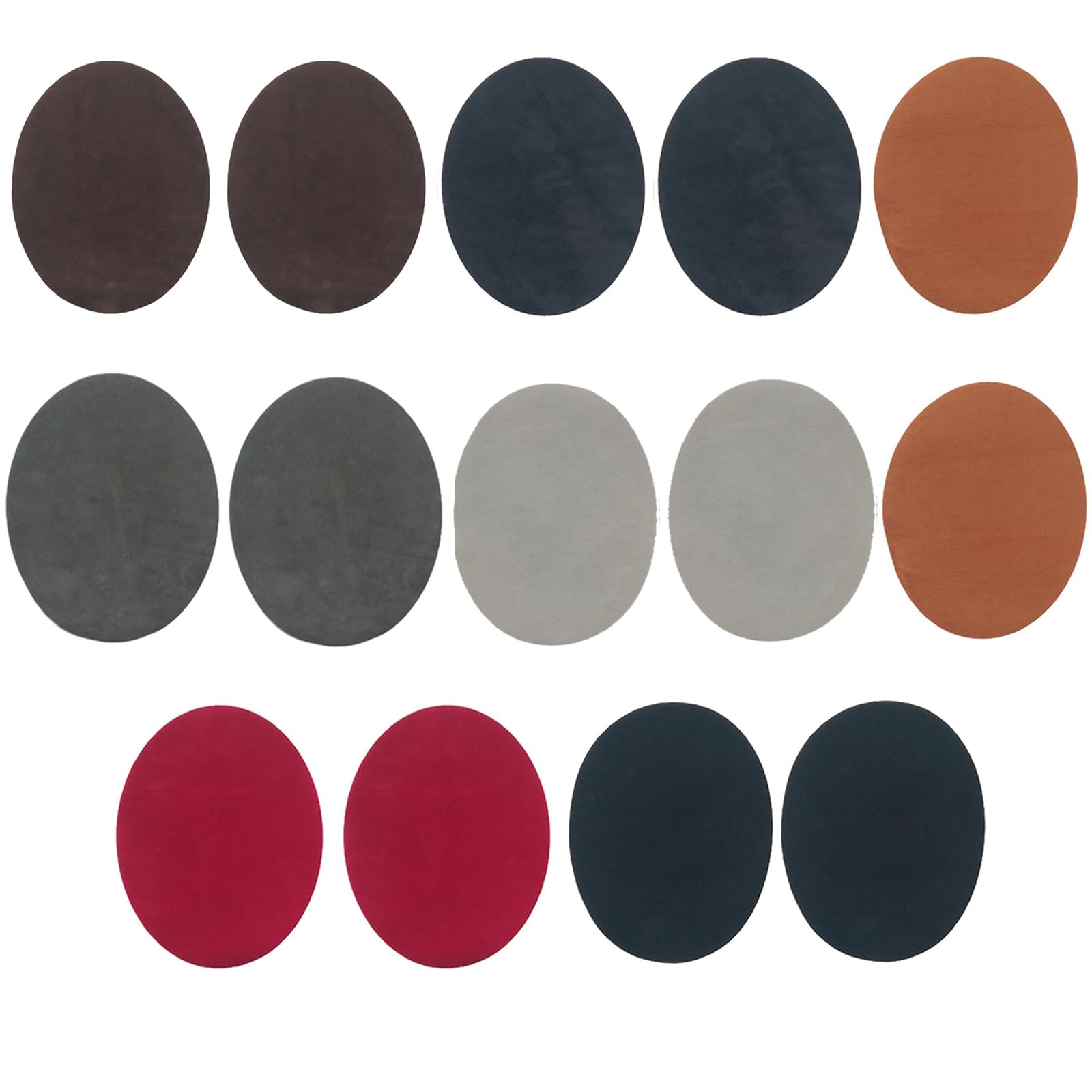 Elbow Patches for Wool Jumpers, 14 Pcs Sew on Oval Elbow Knee Felt Patches 11 x 14cm Iron on Repair Patch for Clothing Sweater