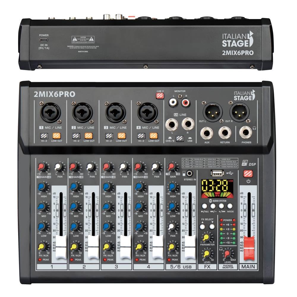 MIXER ITALIAN STAGE BY PROEL 2MIX6 PRO
