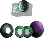 NEEWER OSMO Action FOV Boost Lens, 185° FOV Wide Angle Lens Compatible with DJI OSMO Action 4/5 Pro Accessories, Threaded Attachment Coated Action Camera Lens, FL-B30