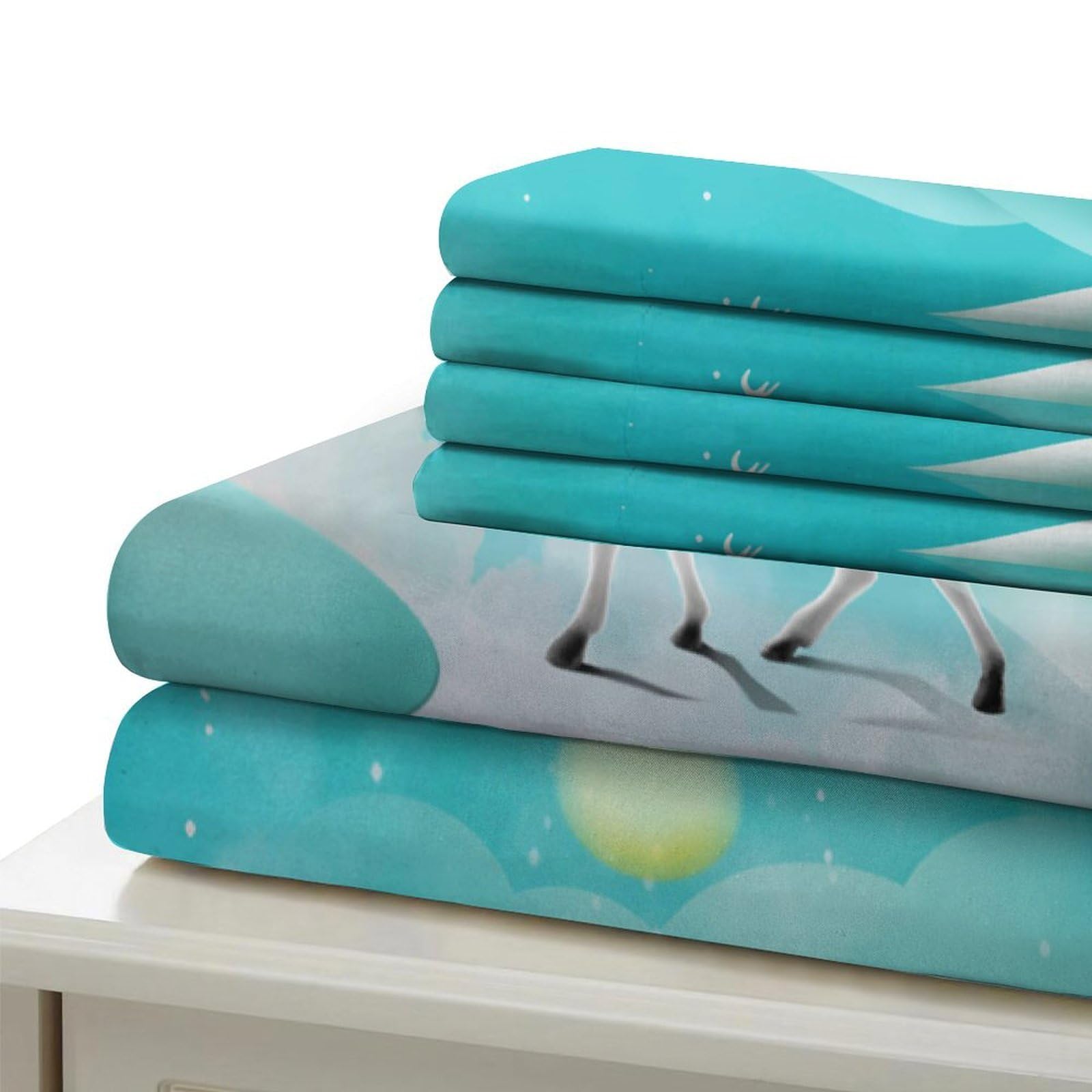Inverno Copripiumino 3 Pezzi stampa di 3D microfibra morbida con federa Fantasia Set Di Copripiumino cerniera nascosta traspirante for bambini King（220x240cm）