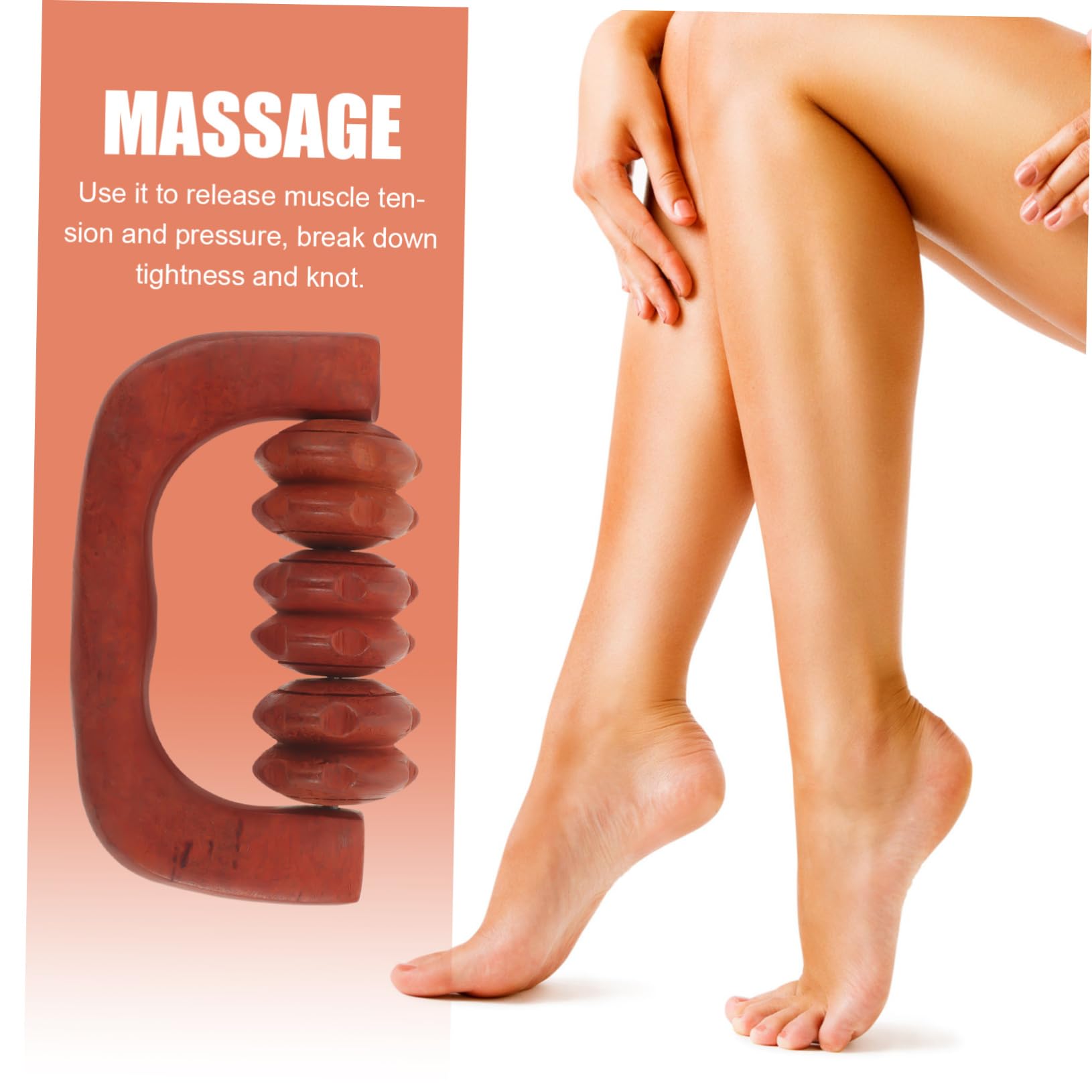 FOMIYES 3 Rodillos De Madera Para El Cuello Y La Espalda Herramienta De Yoga Portátil.