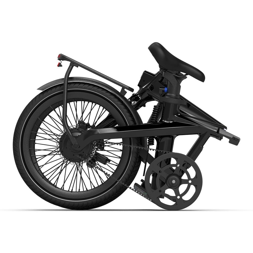 Ado AirCarbon Pro Vélo électrique pliable, changement automatique Bafang 2 vitesses, écran NFC2.4, autonomie de 100 km, sangle en carbone, capteur de couple, IPX6 étanche, application, béquille