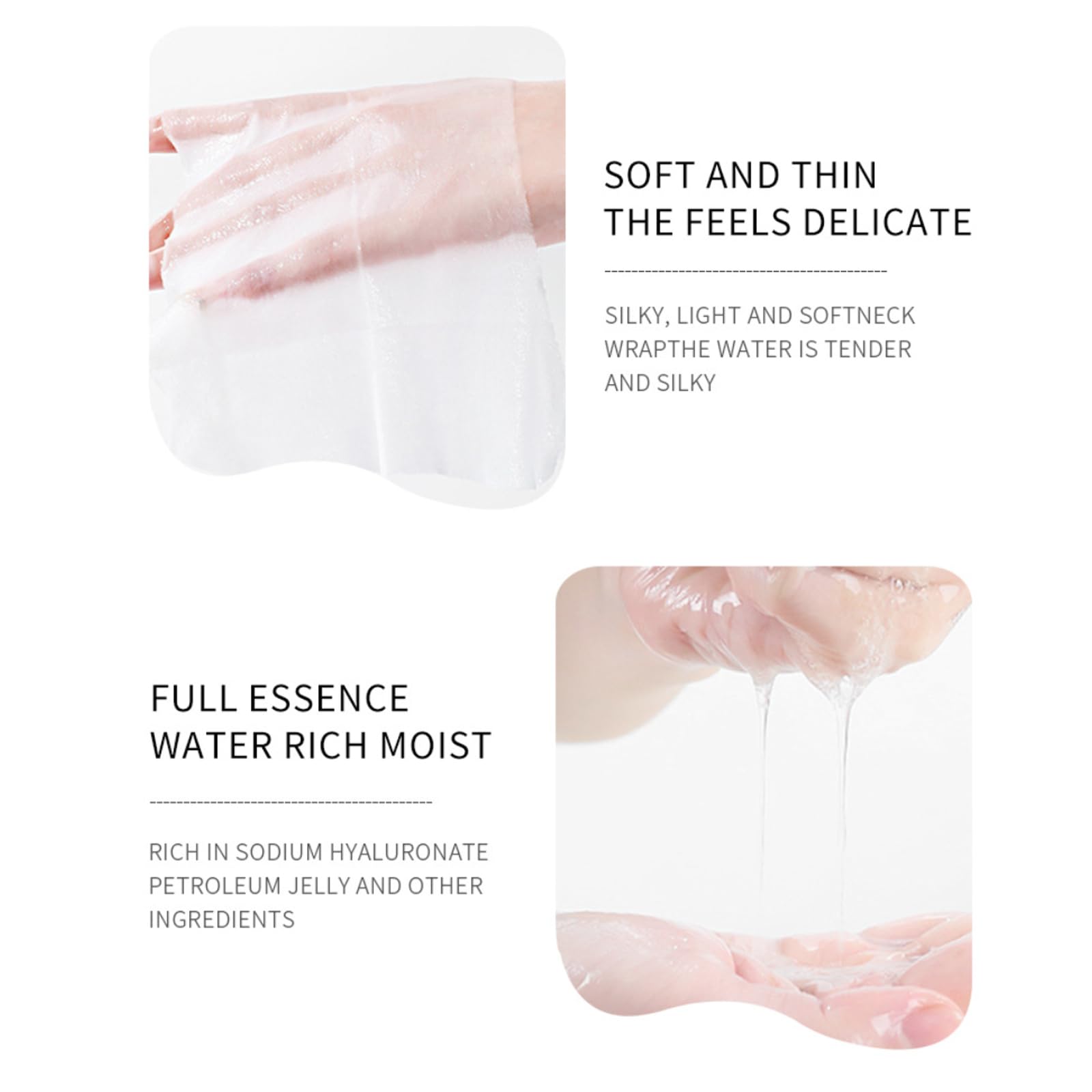 10PC Maschera per il Collo 25g, Essenza Rassodante per il Collo e Décolleté Lifting, Idratante, Anti-invecchiamento, Antirughe, jingshuang-19