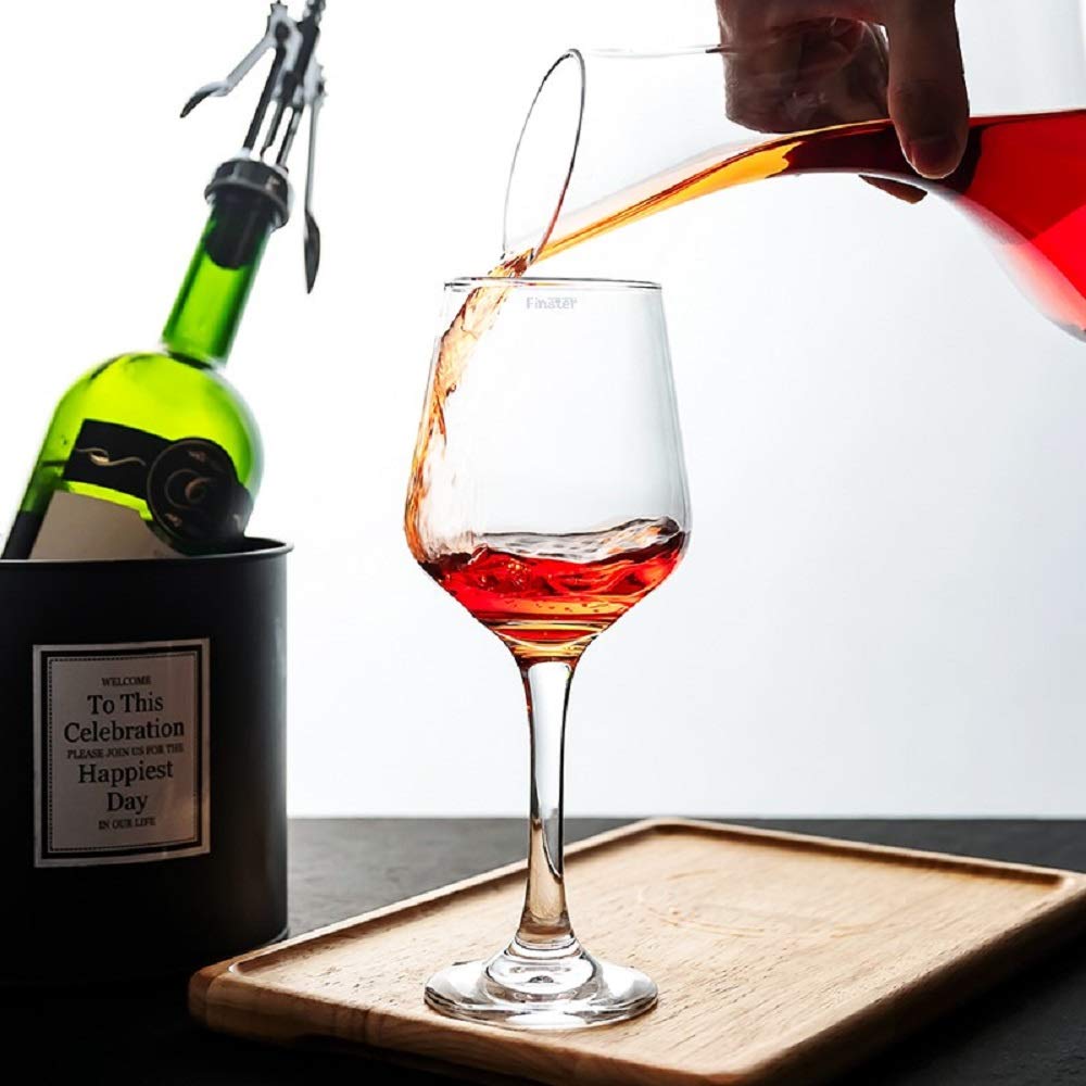 FINSTER Wine Glasses Set - 8 Crystal Tall Wine Glasses -5 FINSTER Wine Glasses Set - 8 Crystal Tall Wine Glasses -5