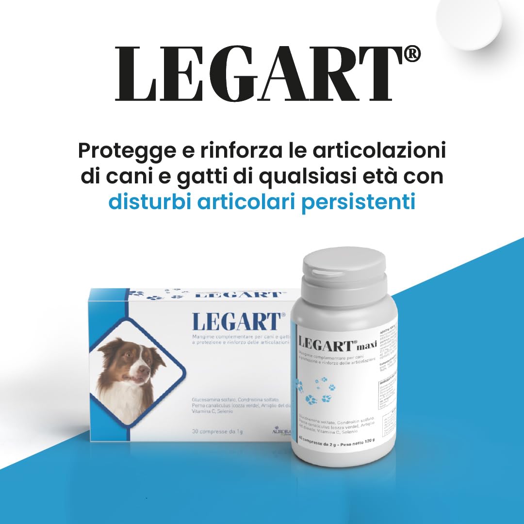 Aurora Biofarma Legart Maxi 60 Compresse Mangime complementare per cani per protezione articolare