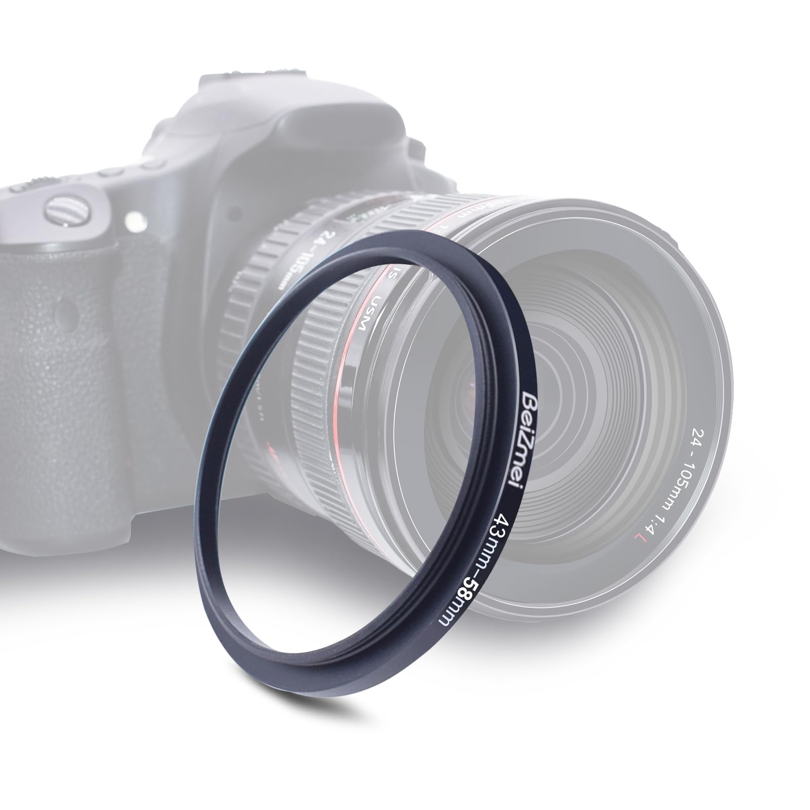 43mm to 58mm Camera Filters Ring,Filters Ring Compatiable All Brands Ø43mm Lens to Ø58mm UV ND CPL Camera Filter Accessory.Made of CNC.