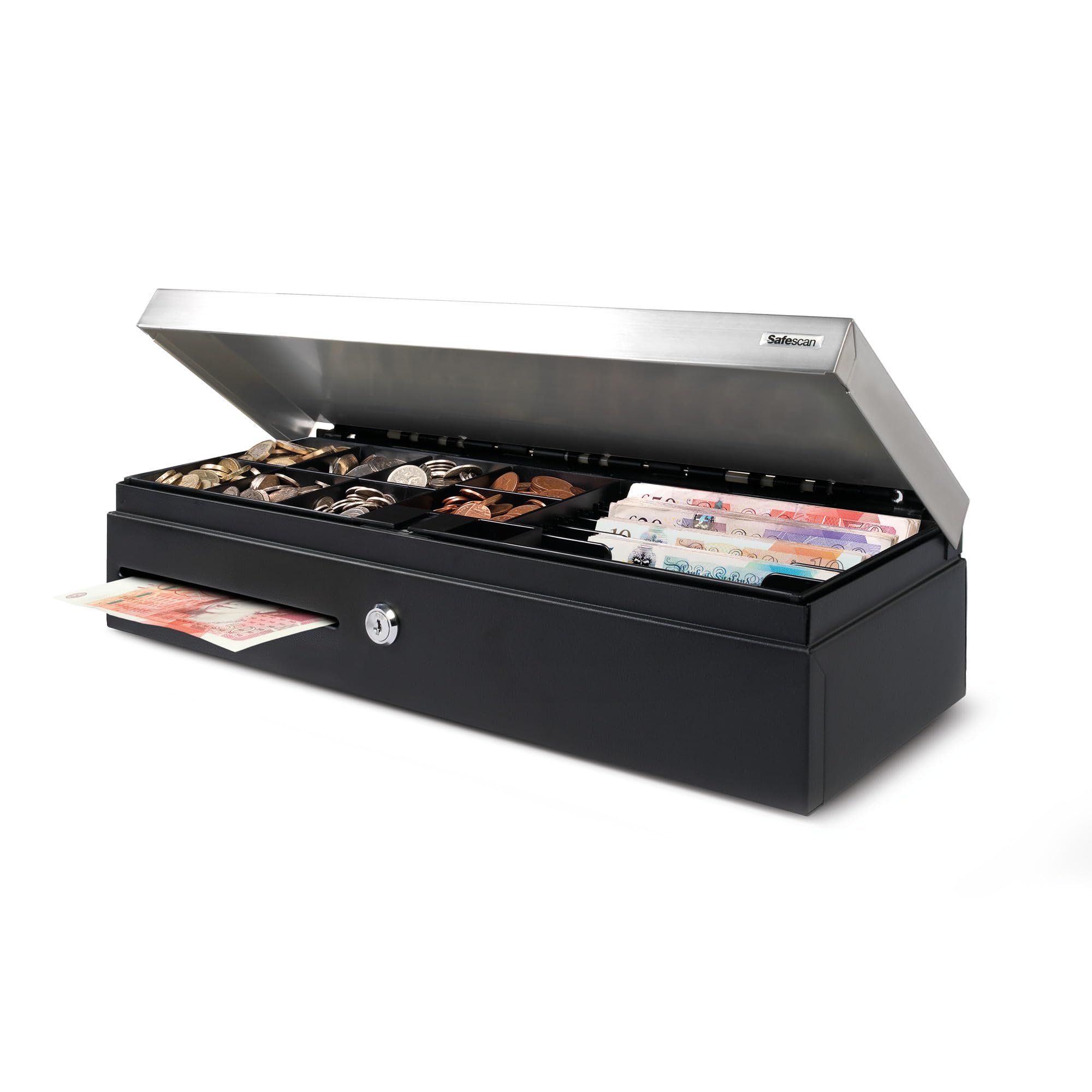 Safescan SD-4617S Flip Top Cash Drawer with 8 Coin and 4 Note Trays