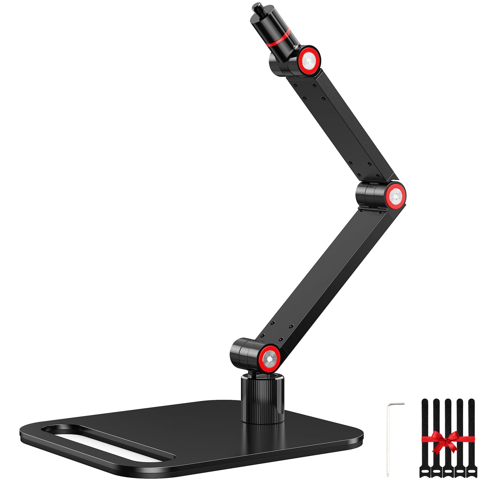DAWASAPAT Soporte plegable para proyector de escritorio con rosca de 1/4 pulgadas, altura ajustable y rotación de 360 grados, compatible con la mayoría de proyectores de menos de 2.2 libras para el