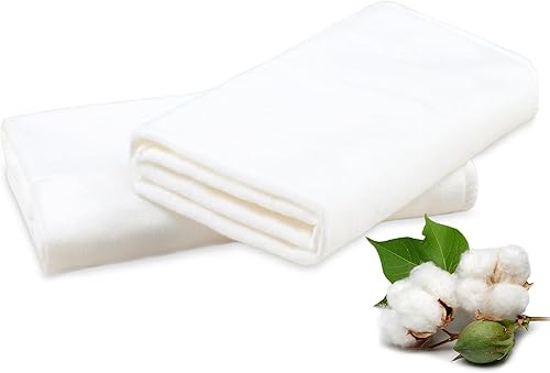 Miniatura 1 de 2 unidades de franela de algodón para aceite de ricino, franela de algodón de bambú orgánico para altamente absorción y menos desorden, franela de