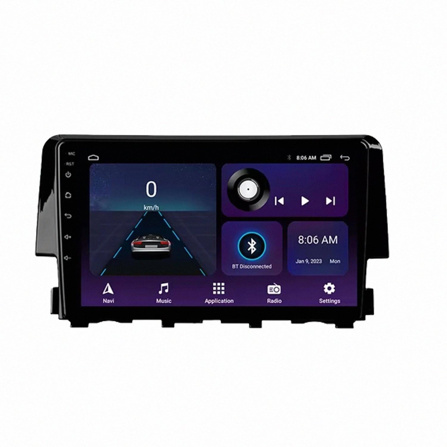 Touchscreen Auto Radio per Honda Civic 2016-2020 Wireless Carplay Android Auto Stereo Bluetooth Ips con Pantalla Táctil con Gps Navigatore/Swc/Mirror, 4 Nucleo 1G+32G