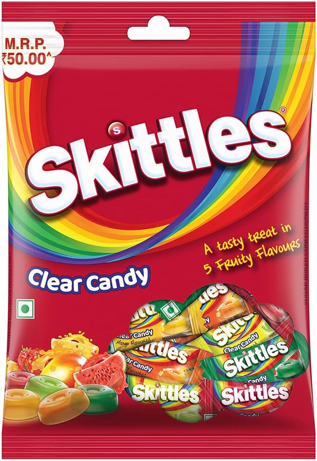 Skittles Clear Candy Pouch, 113g