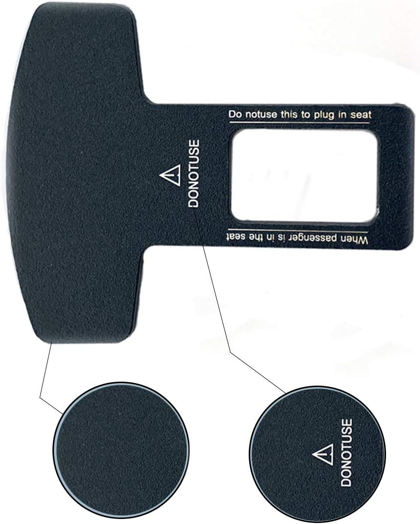 4Pack of Car Seat Belt Clips, Car Seat Belt Silencers, Car Seat Belt Plugs, Car Metal Seat Belt Clips (Black) : Automotive