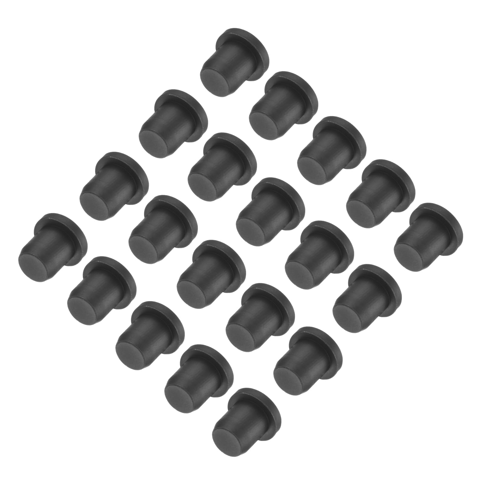 uxcell High Temp Silicone Plug Mount Dia 7.5mm/0.3 inch t Shaped Rubber Stopper Hole Plugs for Powder Coating Plating Waterproof Plugs Sealing Plugs Black Pack of 36(OD 10.5mm)