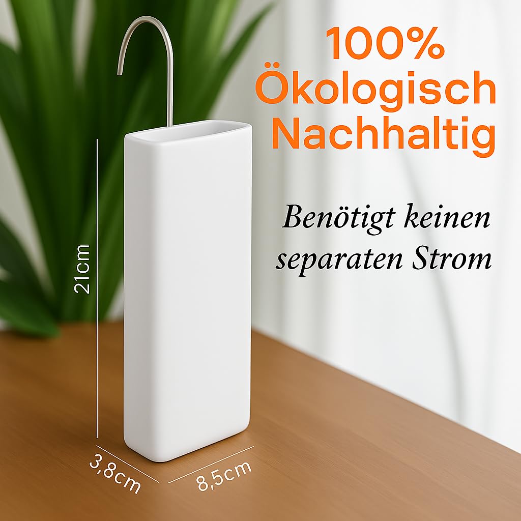 Luftbefeuchter für Heizung Set inkl. Haken - Keramik Wasserverdunster - beige matt - Wasserverdunster verdampfer verdunster Luftreiniger - Neutral - 8 Stück
