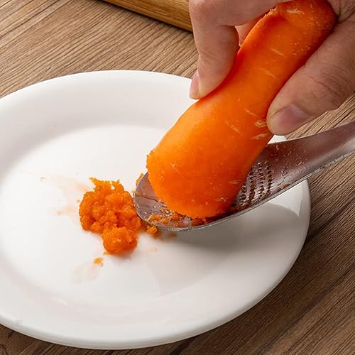 Miniatura 8 de Hemoton 4 ralladores de queso Zester para cocina, molinillos de ajo de acero inoxidable, rallador de jengibre, cuchara Zester, rallador de limón de