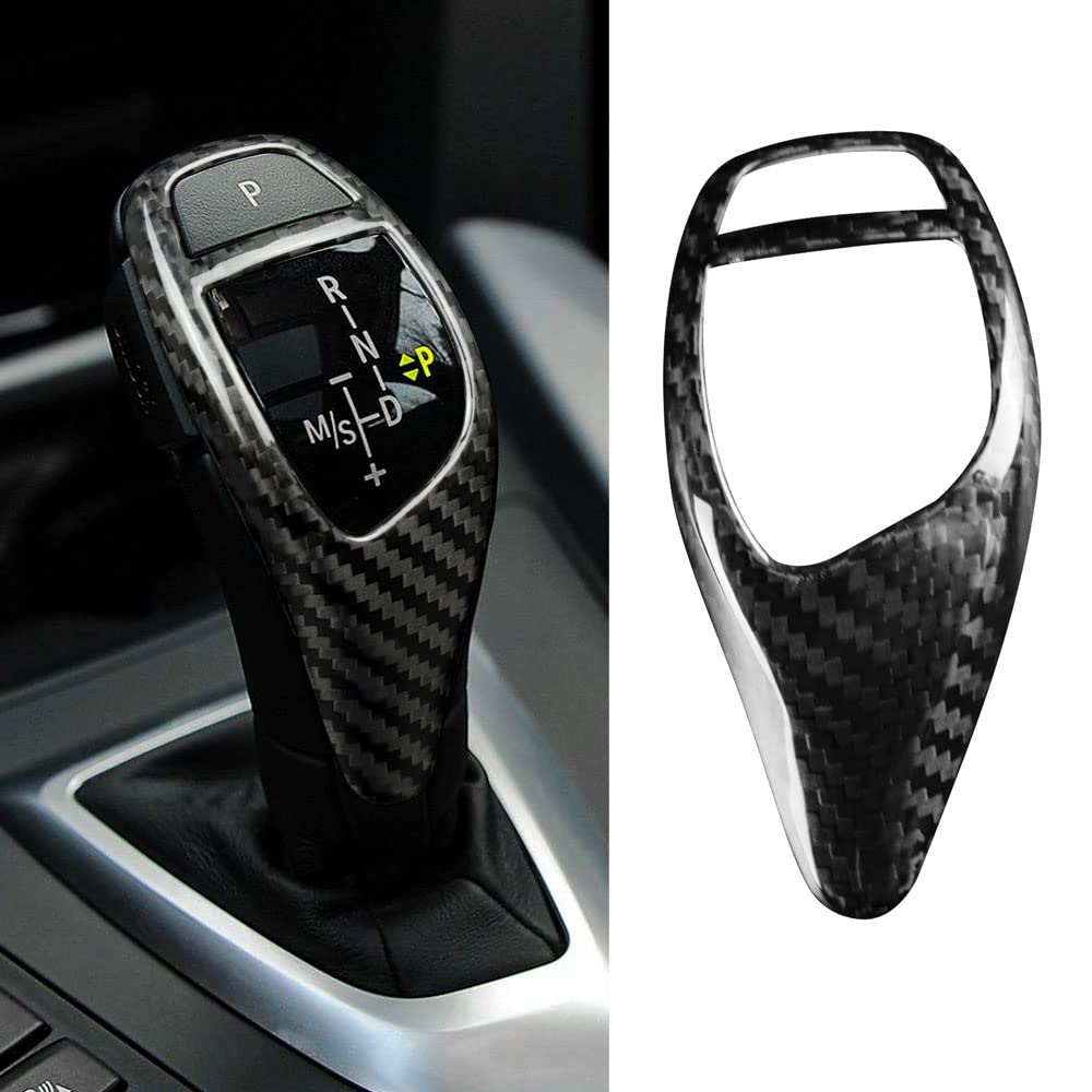 Fydun Copri Pomello Del Cambio In Fibra Di Carbonio | Adesivo Protettivo Per Sport 2014-2017 | Rivestimento Leva Del Cambio ABS Lucido | Accessorio Interni Auto