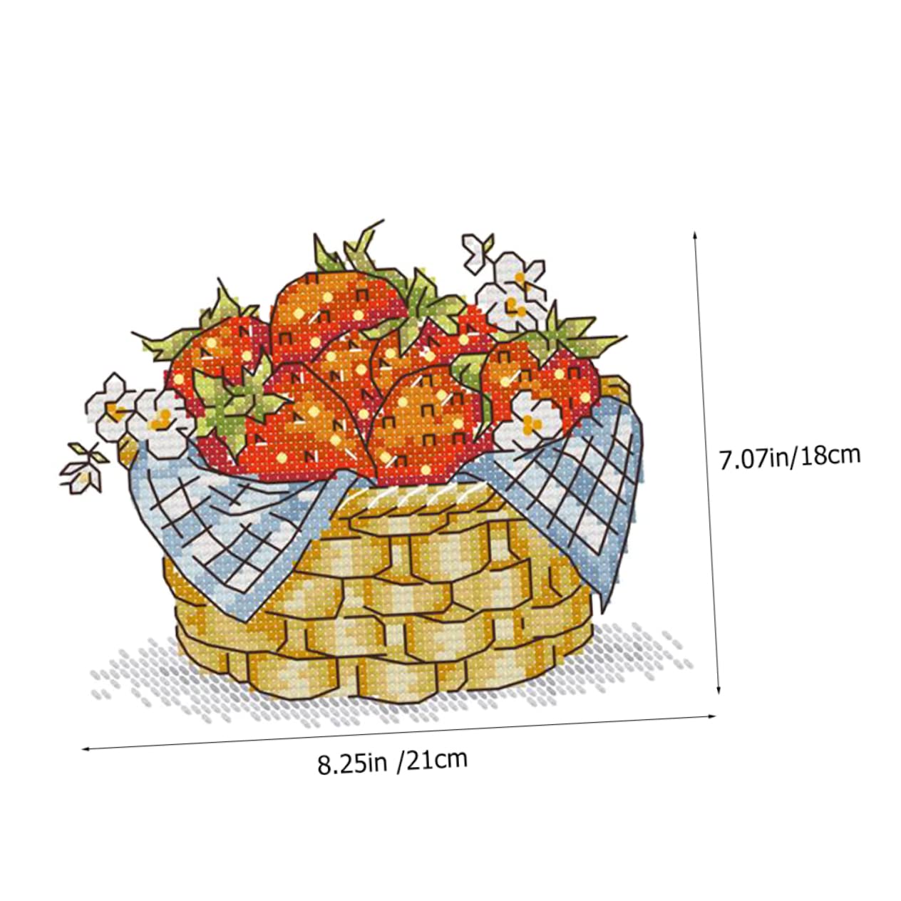 SEWACC 5juegos Kit De Bordado De Fresas Para Principiantes Set De Bordado Decorativo Patrón De Frutas Material Completo Para Manualidades Casa Sin Marco