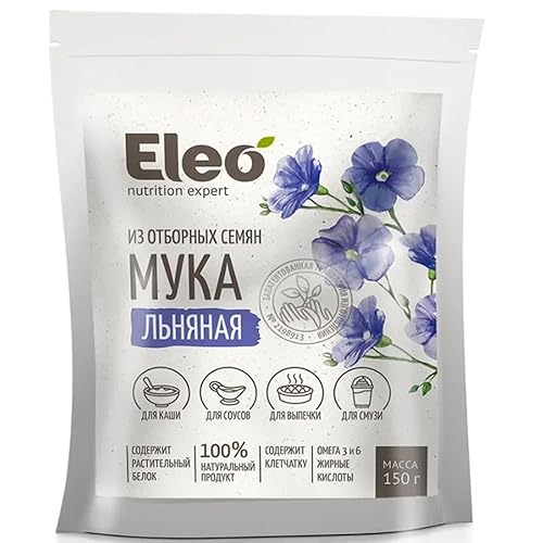 Eleo Harina de linaza Siberiana totalmente natural, sin gluten, 150 g  5.29 oz