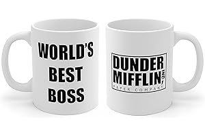 Dunder Mifflin Coffee Mug: The Office's Best Boss