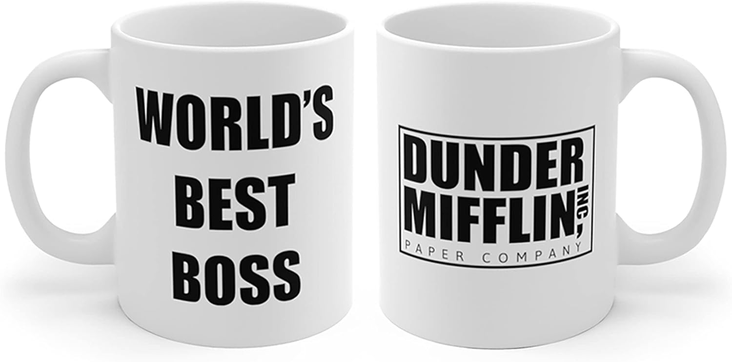 MoltDesigns The Office World's Best Boss Taza de cerámica Dunder