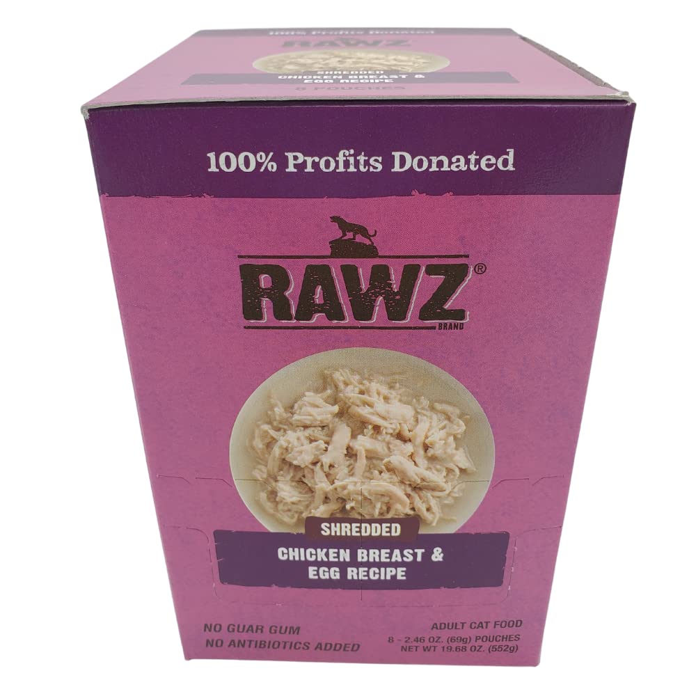 RAWZ® Shredded Chicken Breast & Egg Recipe 8/2.46 oz Pouches