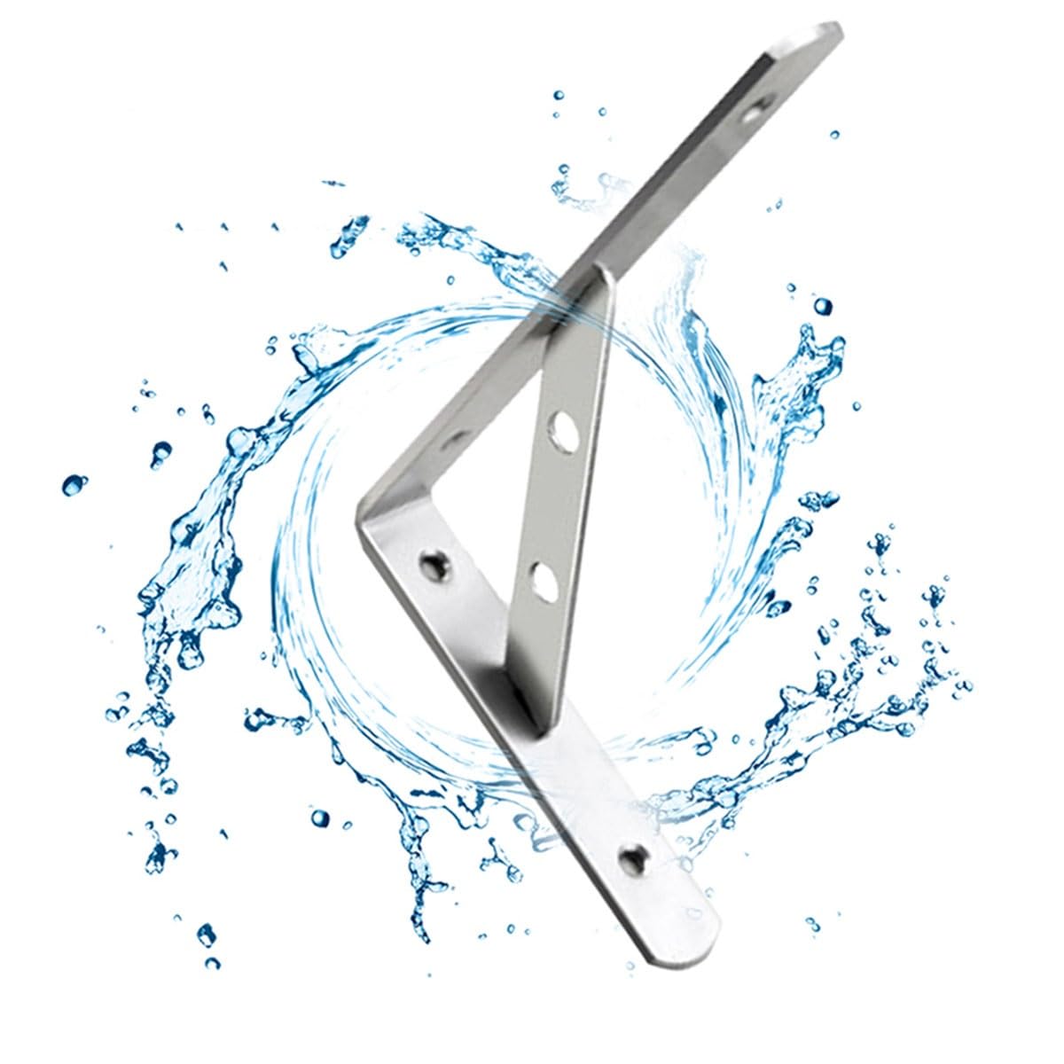 Set van 4 stevige zwevende plankbeugels 90 graden driehoekige metalen steunen voor het ophangen van decoratieve planken, open keukenrekken, belasting 150 mm/6 inch