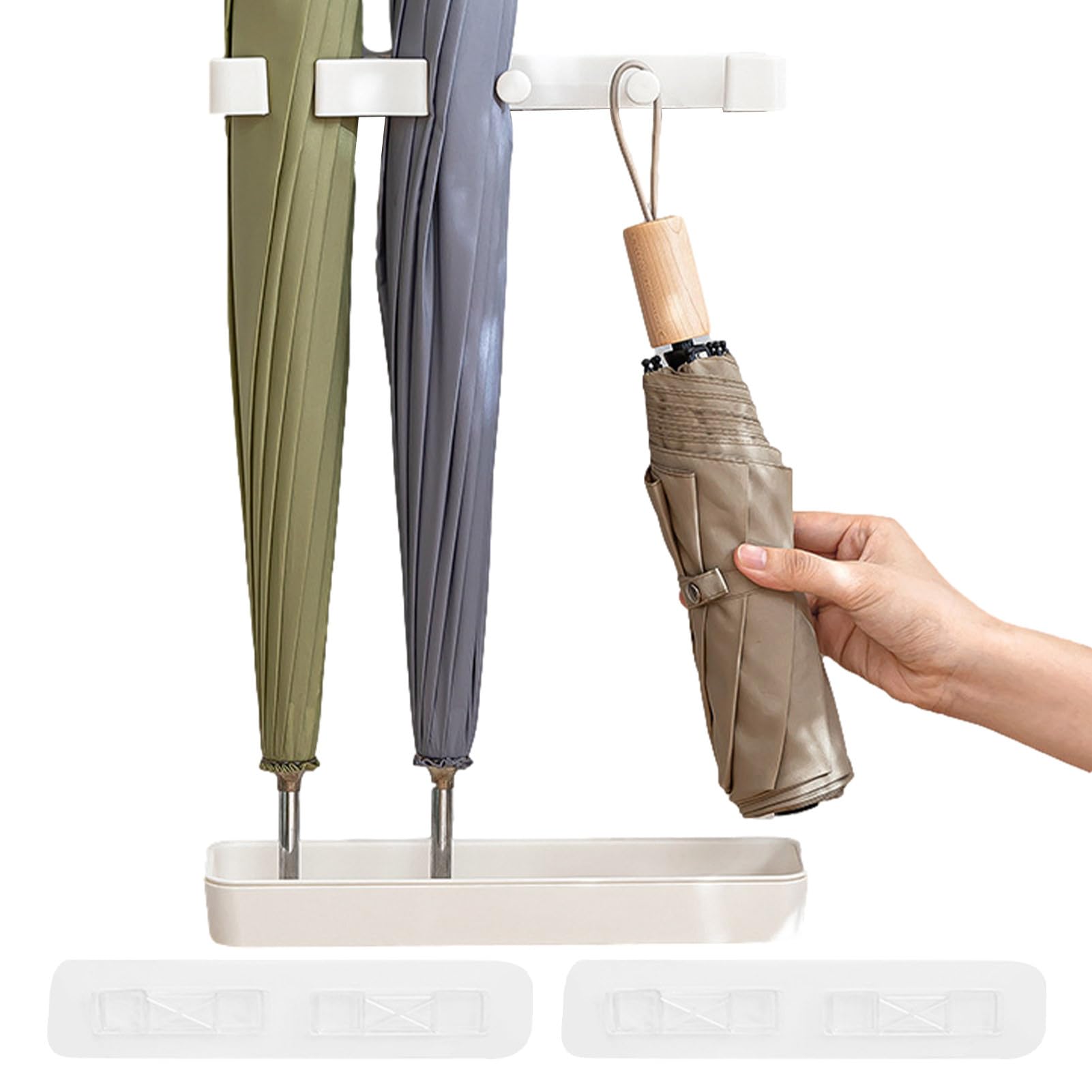 AMONIDA Magnetischer Schirmständer Wandmontage - Höhenverstellbarer Regenschirmhalter Für Flur & Eingangsbereich