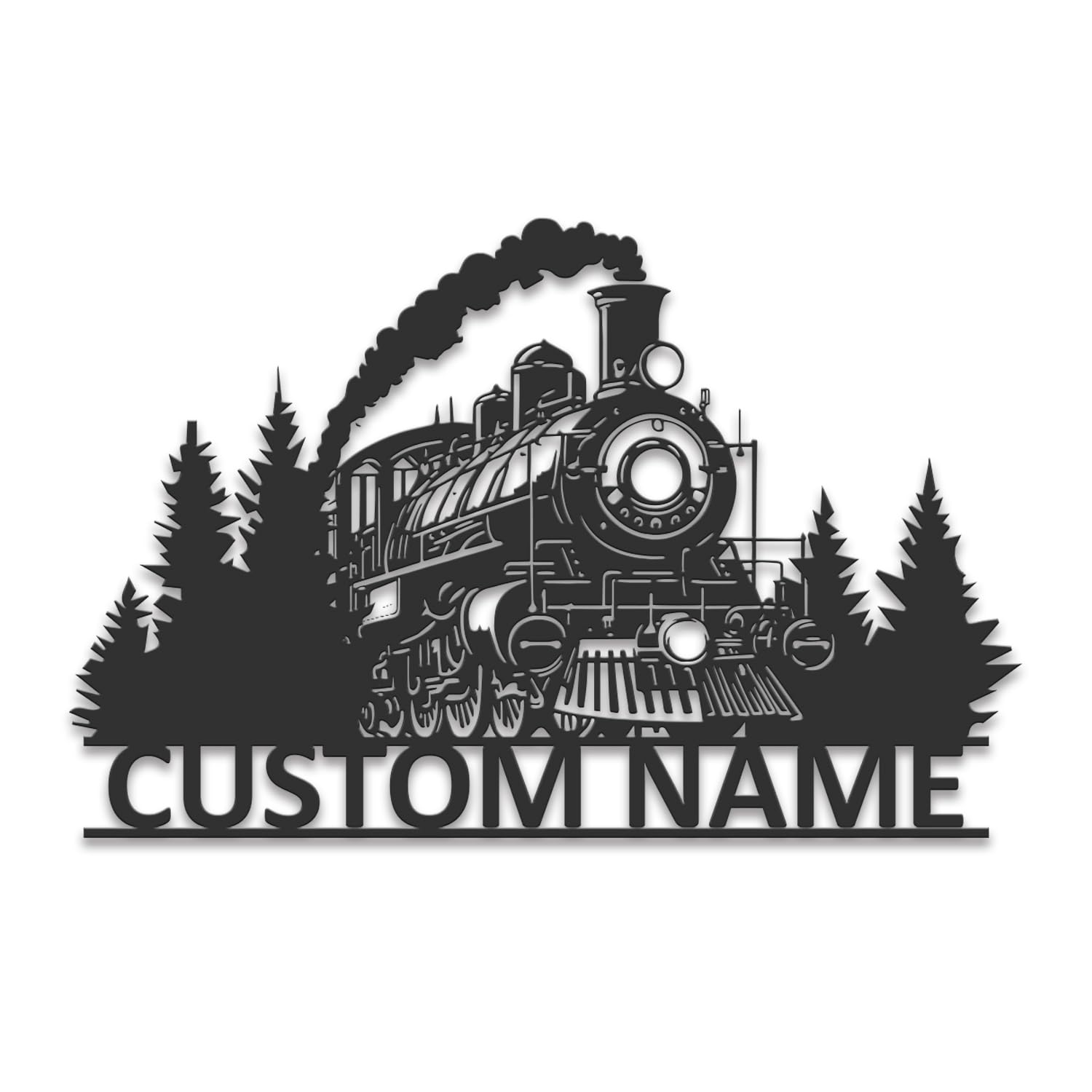 Personalized Custom Train Metal Wall Art, Custom Train Metal Wall Art Train Metal Sign, Personalized Train Metal Wall Decor, Personalized Railroad Sign, Outdoor Train Decoration, Gifts for Train