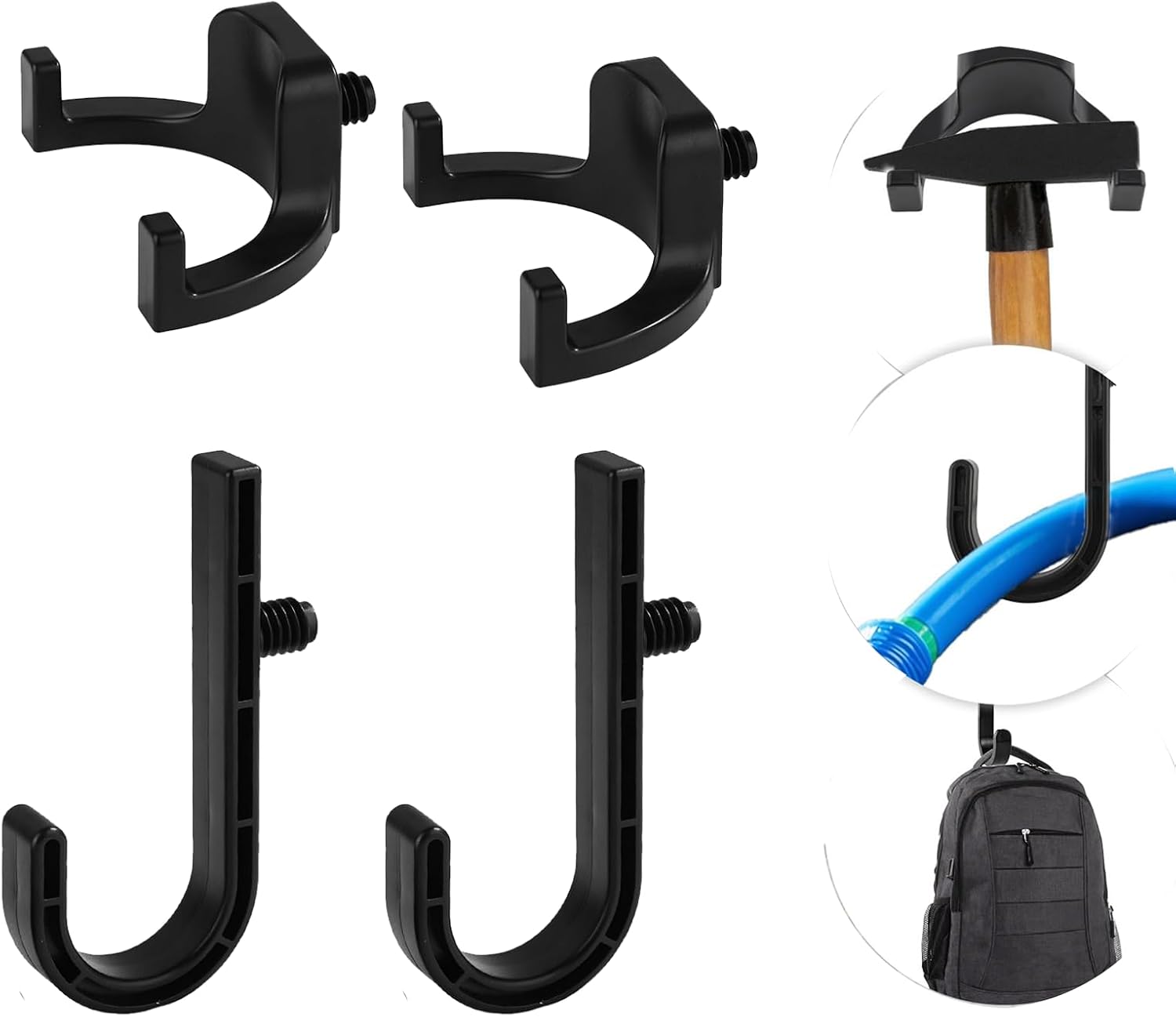 4PCS Shed Hooks Compatible with Suncast, Wall Mount Storage Shed Tool Hooks Utility Hanger Essential Garage Wall Organization Accessories for Shovels Rakes