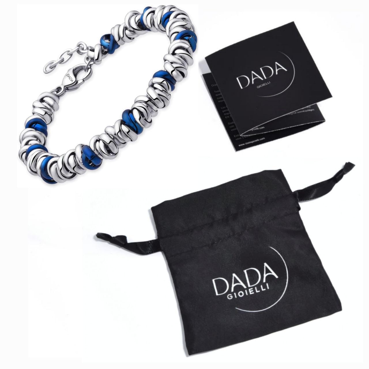 Dada Gioielli - Bracciale Donna Anelli Intrecciati a Nodino in Acciaio In Colori Diversi Idee Regalo Donna. Bracciali con Anelli Intrecciati ideali per tutte le idee Regalo