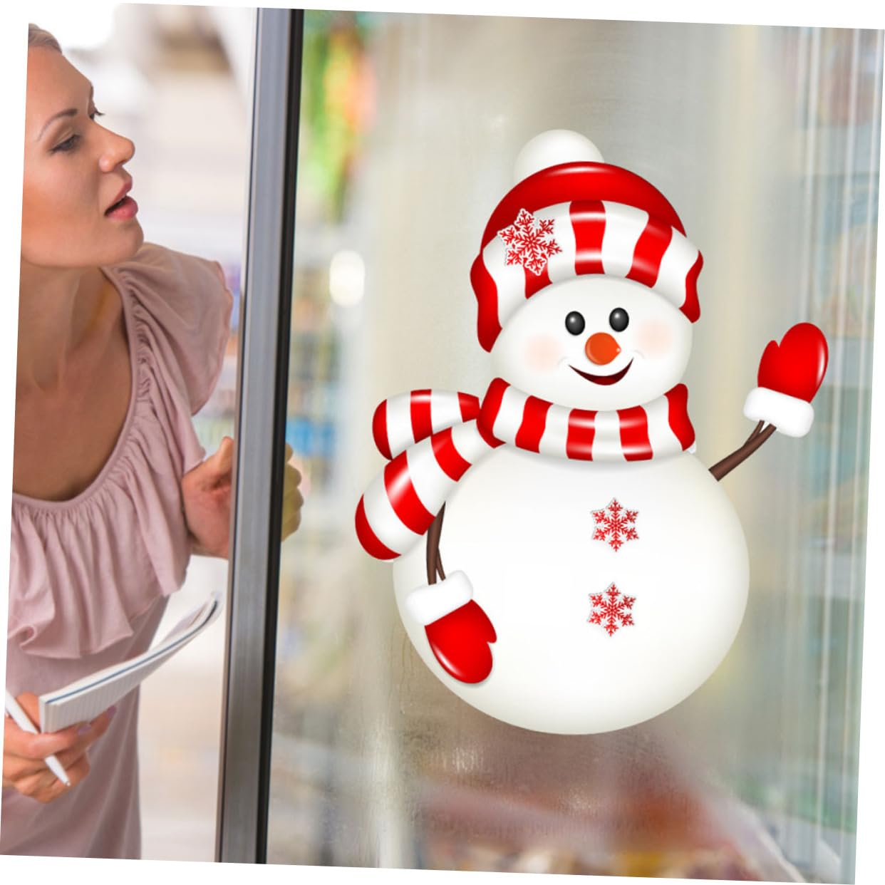 4 Sätze Aufkleber Weihnachtsdeko Weihnachtsmotiv Wohnraumdeko Christmas Sticker Dekorationen Tischsets Für Den Tisch Fenster Wandtattoo Weihnachten Wandtattoos Pvc Rot 2 Blatt * 4 Cabilock