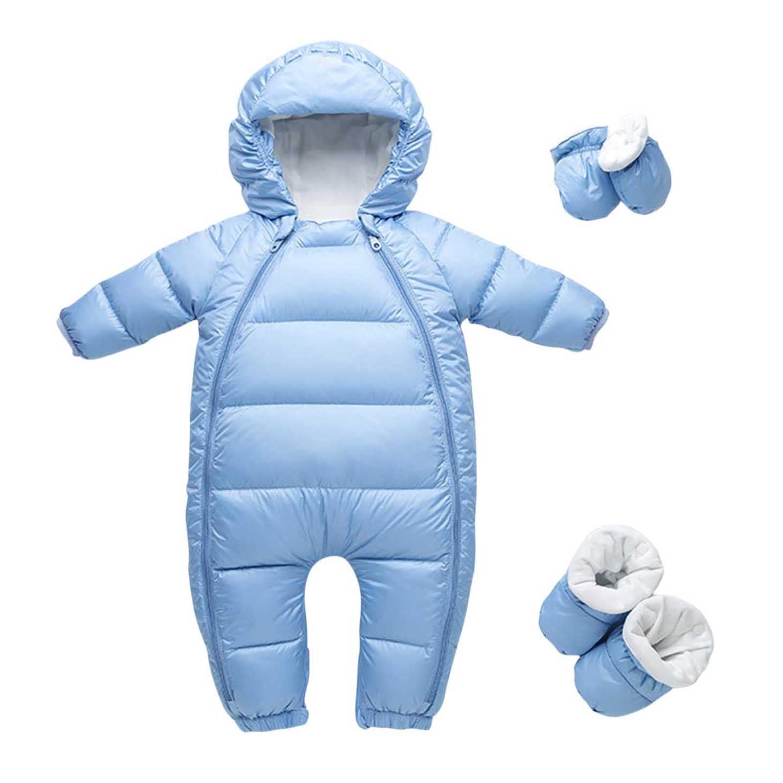 Conjunto de mono con capucha y guantes para bebé, abrigo de invierno con forro polar temático, chaleco de manga larga, chaqueta gruesa para exteriores, 0-24 meses