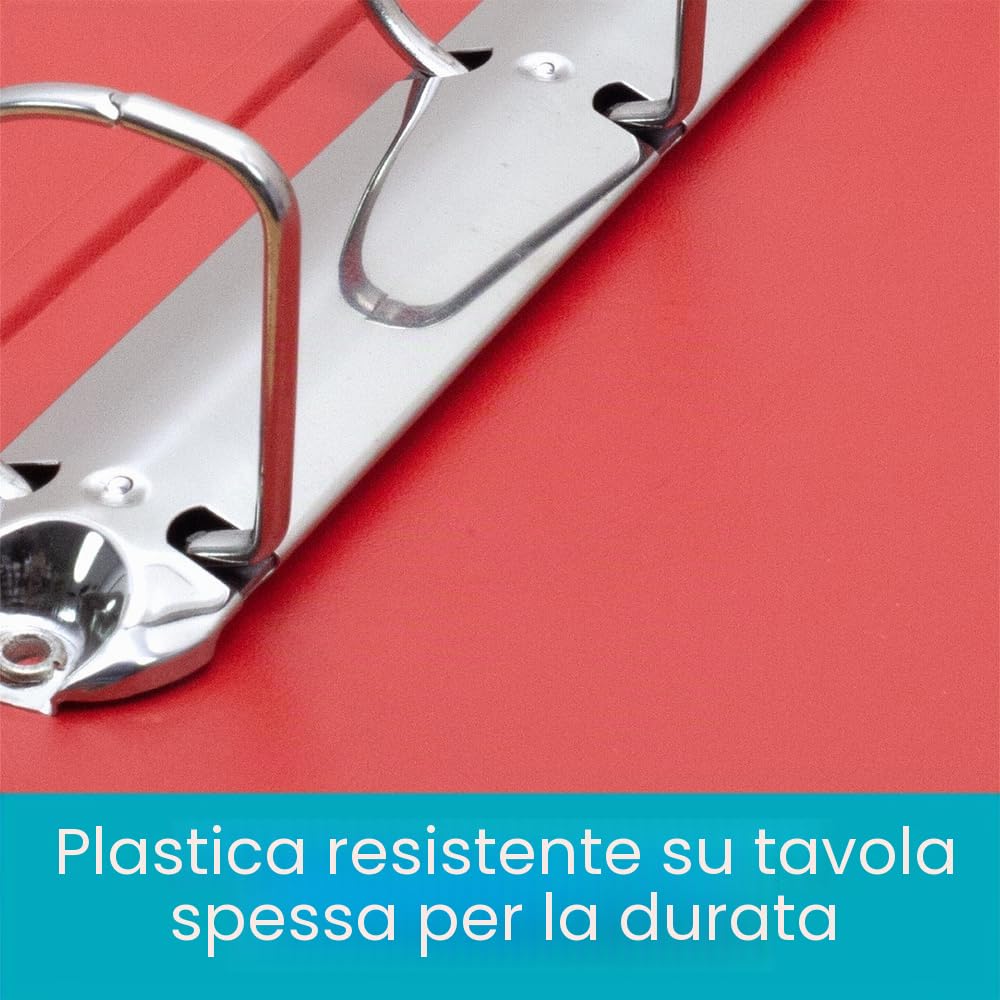 Elba Raccoglitore a 4 anelli a D, formato A3, capacità 30 mm, dorso 55 mm, con copertina personalizzabile, orizzontale, rosso (singolo)