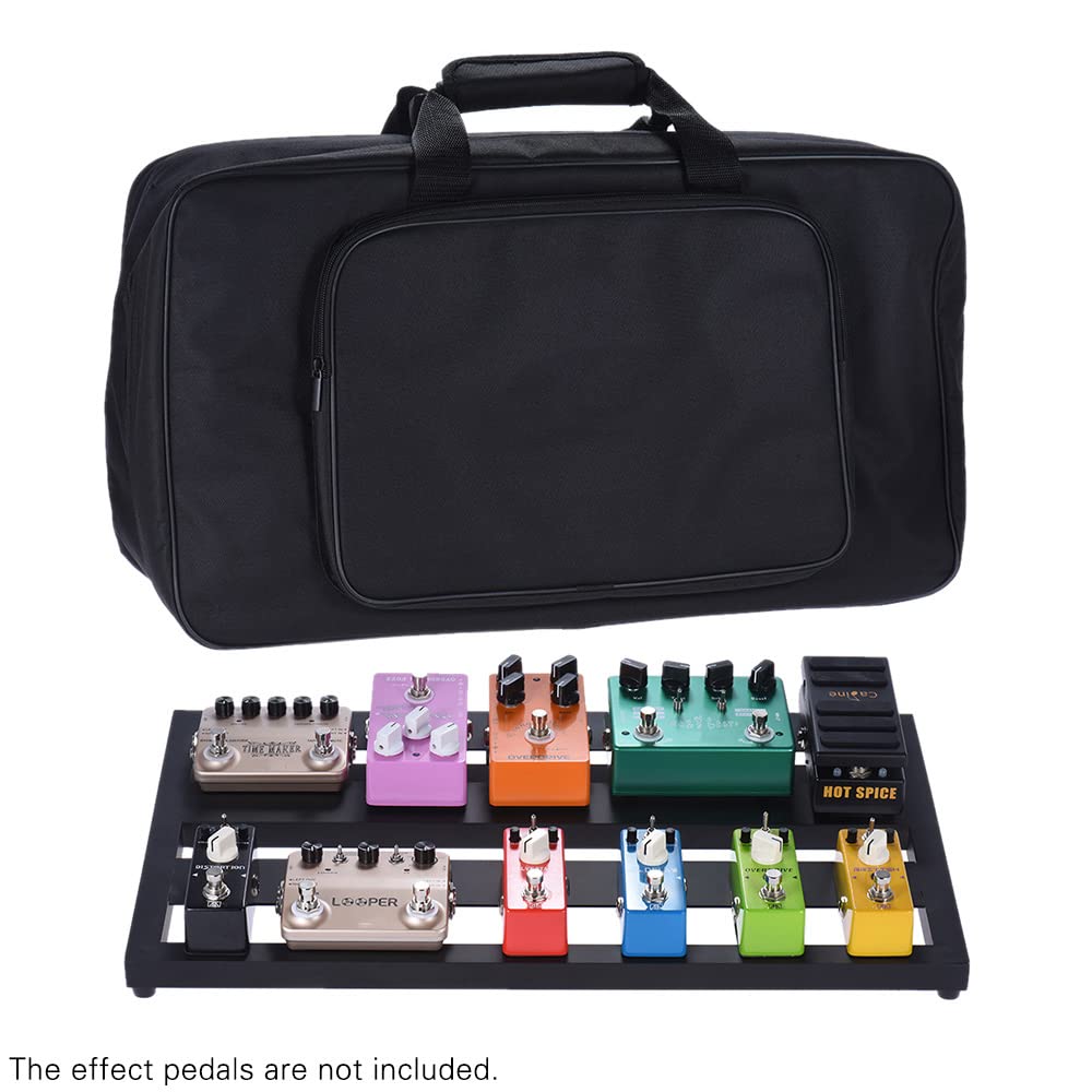 DB-3 przenośna płyta pedałowa ze stopu aluminium, pedalboard, stop aluminium z torbą do przenoszenia, taśmy montażowe, pedały