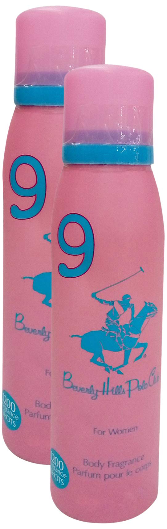 Beverly Hills Polo Club Deodorant - Sport 9 Pink for Women, 150ml (Buy 1 Get 1, 2 Pieces) Promo Pack