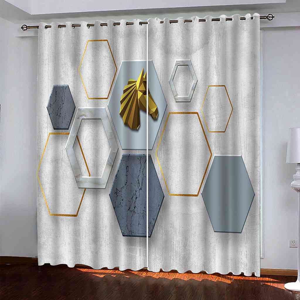 Rideau occultant isolant bleu contre le froid et la lumière pour grande fenêtre