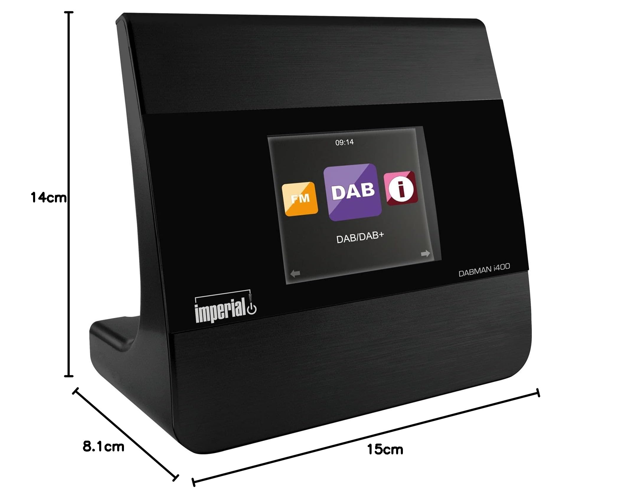 Imperial DABMAN i400 Internet Numérique Noir Radio portable - Radios portables (Internet, Numérique, DAB+,FM,UKW, 87,5 - 108 MHz, LCD, 8,13 cm (3.2"))