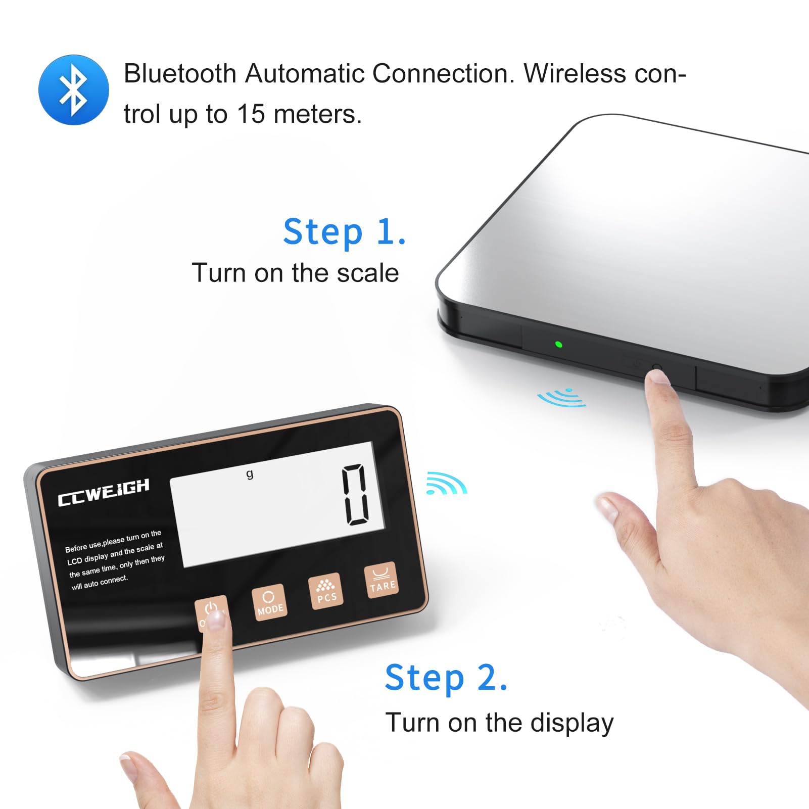 Bilancia digitale per spedizioni, capacità 15 kg (precisione 1 g/0,1 once), mini bilancia postale per pacchi e lettere, design compatto con protezione da sovraccarico, ideale per rivenditori online e