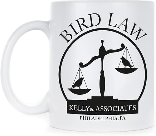Kelly and Associates Taza de regalo de la ley del pájaro tazas de café Charlie Kelly Bird Law Cups Sunny In Philadelphia Cup