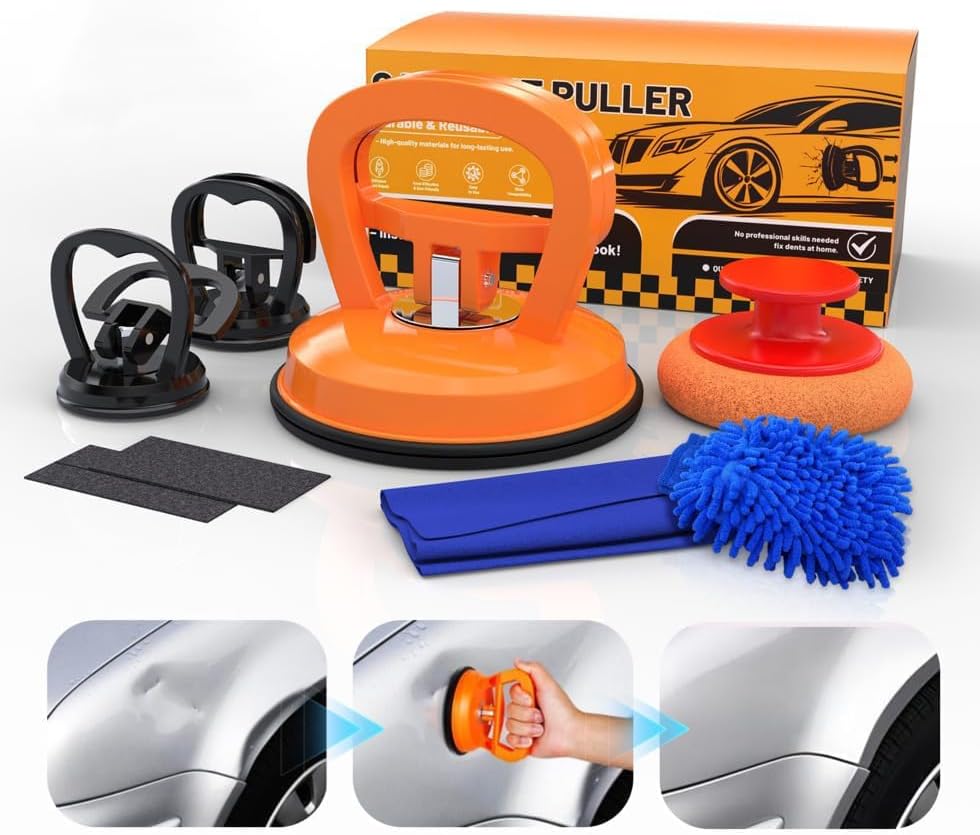 3PCS Dent Puller – Multi-Use Car Dent Puller Tool Kit, 10-in-1 Suction Cup Dent Remover for Vehicle Repair, Glass, Screens, Tile & Object Lifting