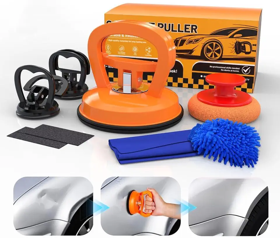 3PCS Dent Puller – Multi-Use Car Dent Puller Tool Kit, 10-in-1 Suction Cup Dent Remover for Vehicle Repair, Glass, Screens, Tile & Object Lifting