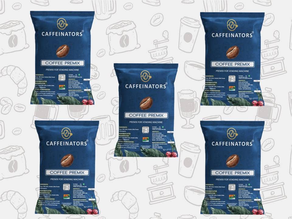 Caffeinators Instant Coffee & Instant Powder Premix Incredibly Authentic Strong Coffee Instant Coffee Premix Strong Coffee 1Kg (Pack of 5)-image-36