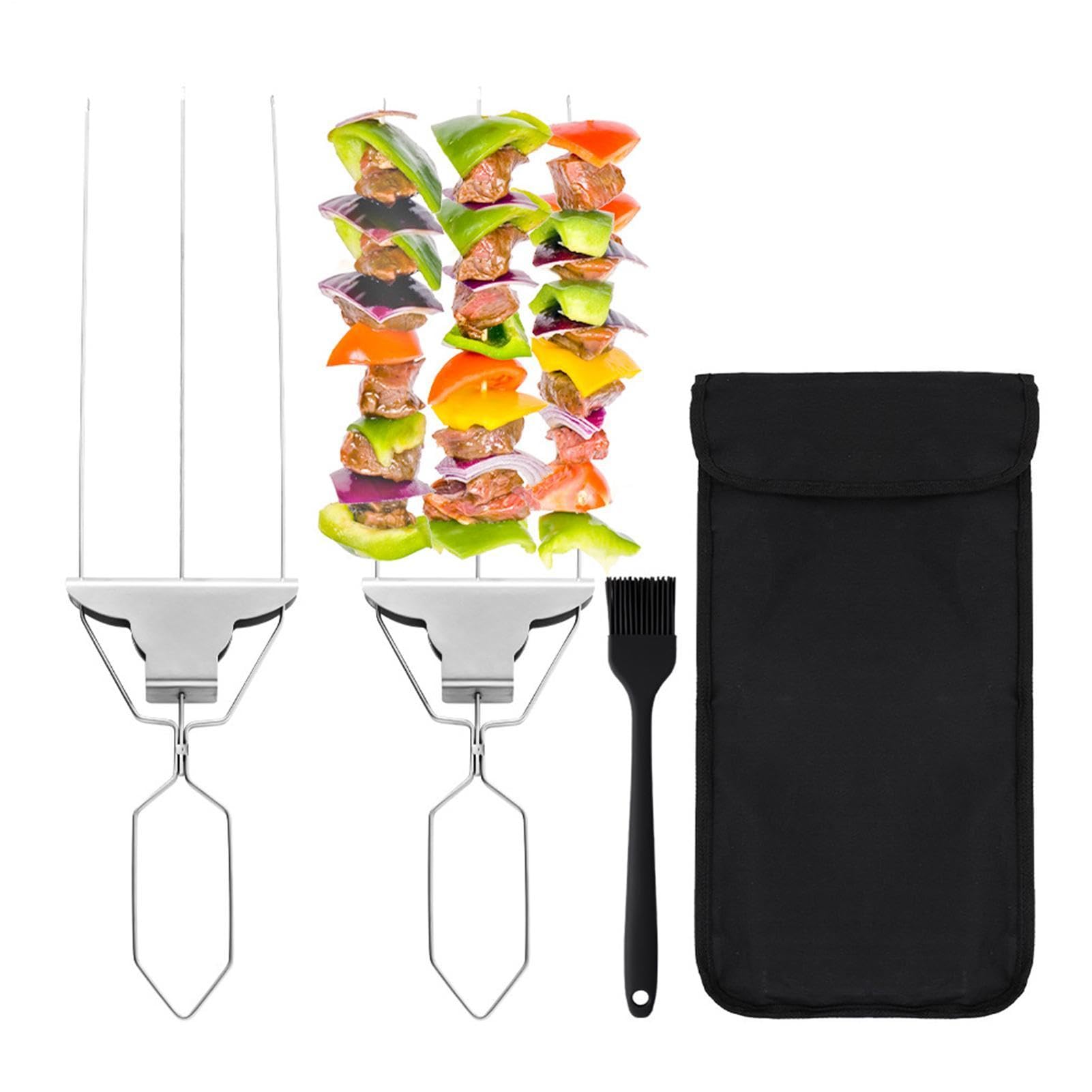 Brochetas para barbacoa en exteriores: varillas de metal largas para tus parrilladas