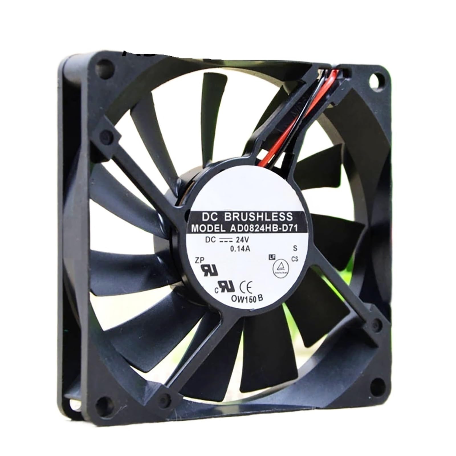 YLPWKMVZ Case Cooling Fan 24VDC 0.14A 2-wire 80 * 80 * 15MM AD0824HB-D71 Airflow Axial