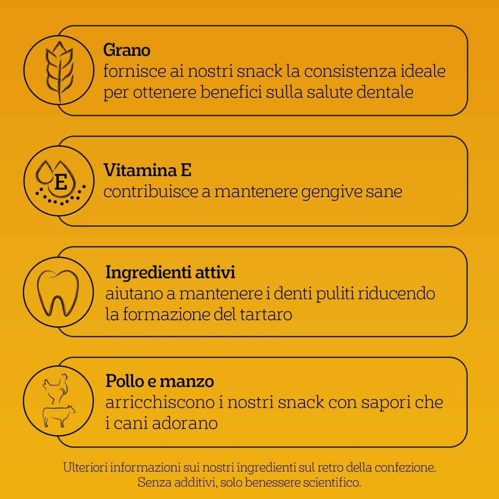 Pedigree Dentastix Snack per la Igiene Orale (Cane Grande +25 kg), 270 g 105 Pezzi - 15 Confezioni da 7 Pezzi (105 Pezzi totali)
