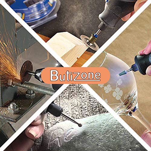 Rotary Tool Accessories Kit, Butizone 276 PCS Accessories, Easy for Polishing, Sanding, Cutting, Drilling, Engraving, Sharping, with Storage Case, Universal for 1/8\" Diameter Shanks