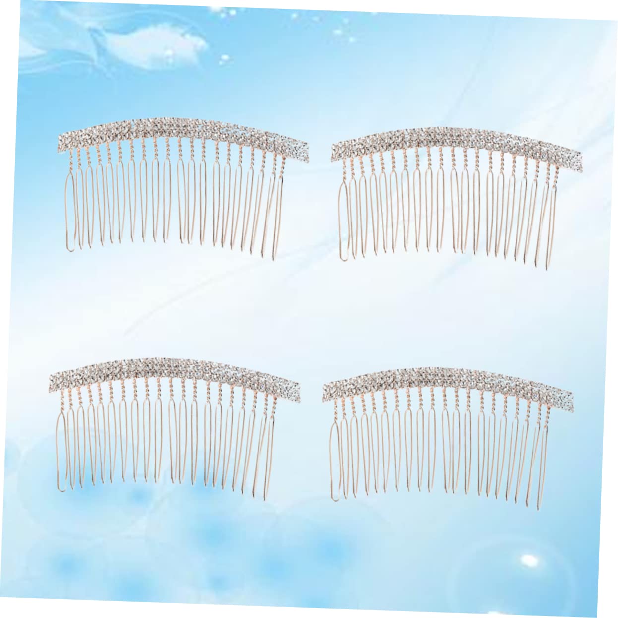12 Pz Pettine Per Laterale Decorazioni Per Floreali Pettine Botto Pettini Laterali Per e Per a Fiore Accessori Sposa Strass